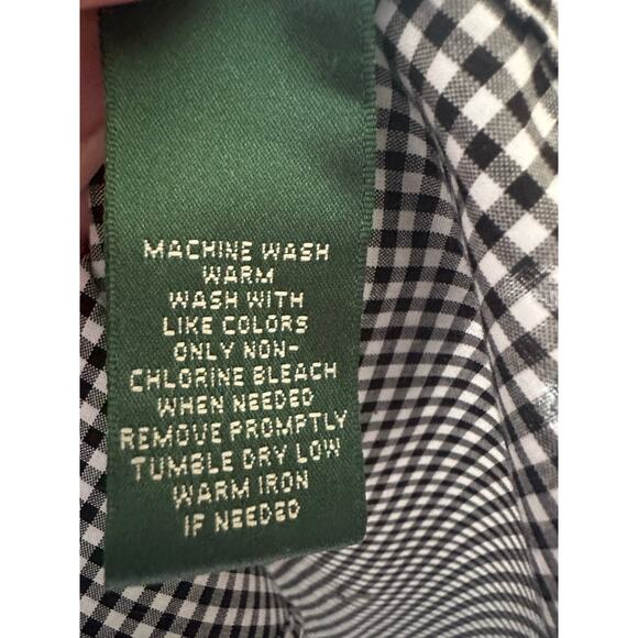 Ralph Lauren Women's Black/White Sleeveless Top Size XL Preppy Gingham Timeless - Picture 4 of 5